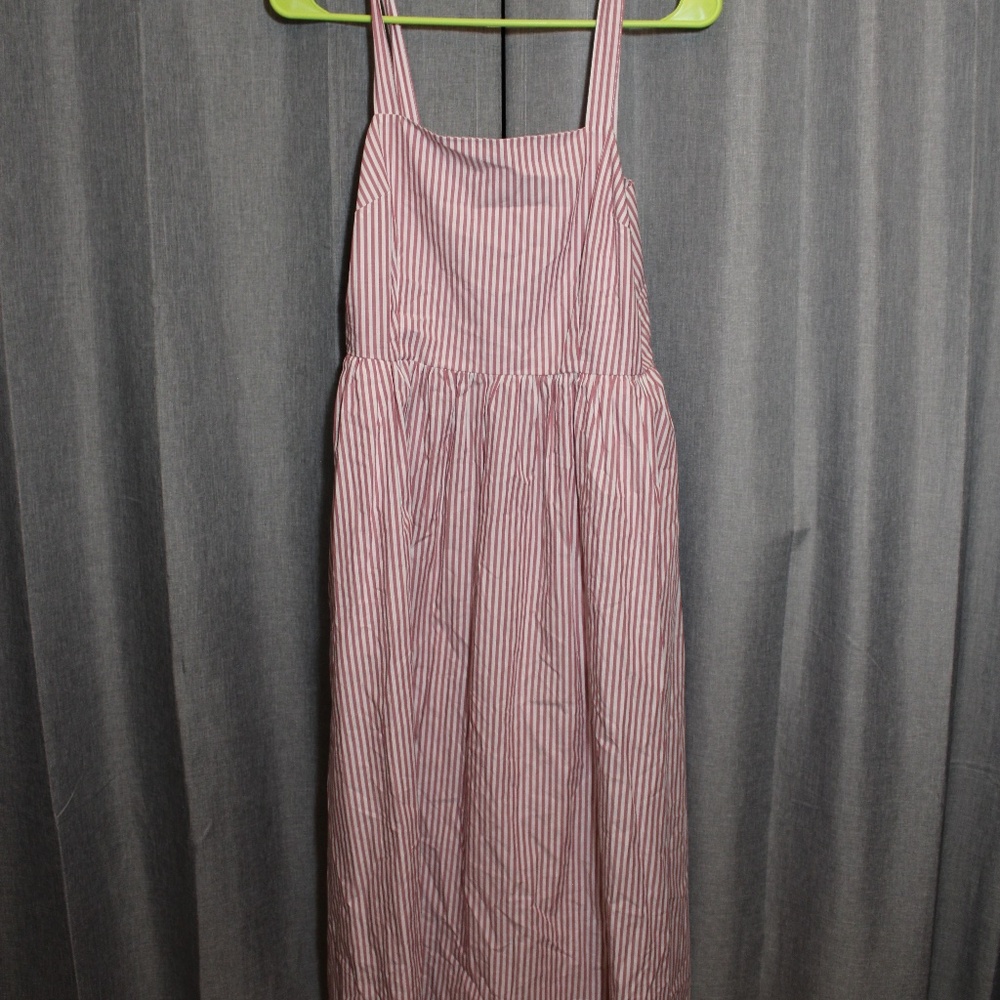 A New Day purple and white tea length dress